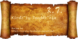 Király Teodózia névjegykártya